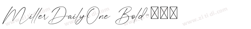MillerDailyOne Bold字体转换